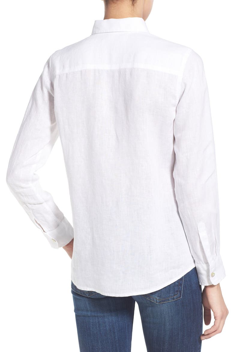 Linen Shirt, Alternate, color, WHITE