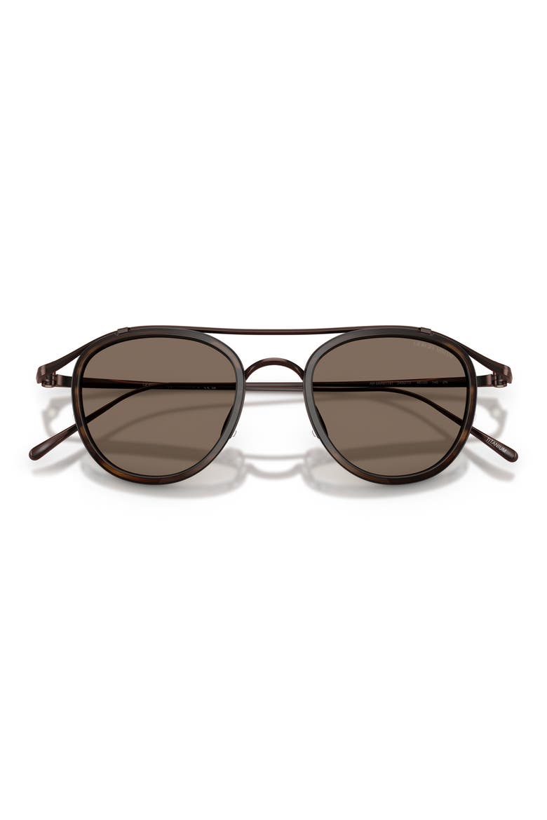 46mm Round Sunglasses, Alternate, color, BROWN DEMI GLOSS / BROWN