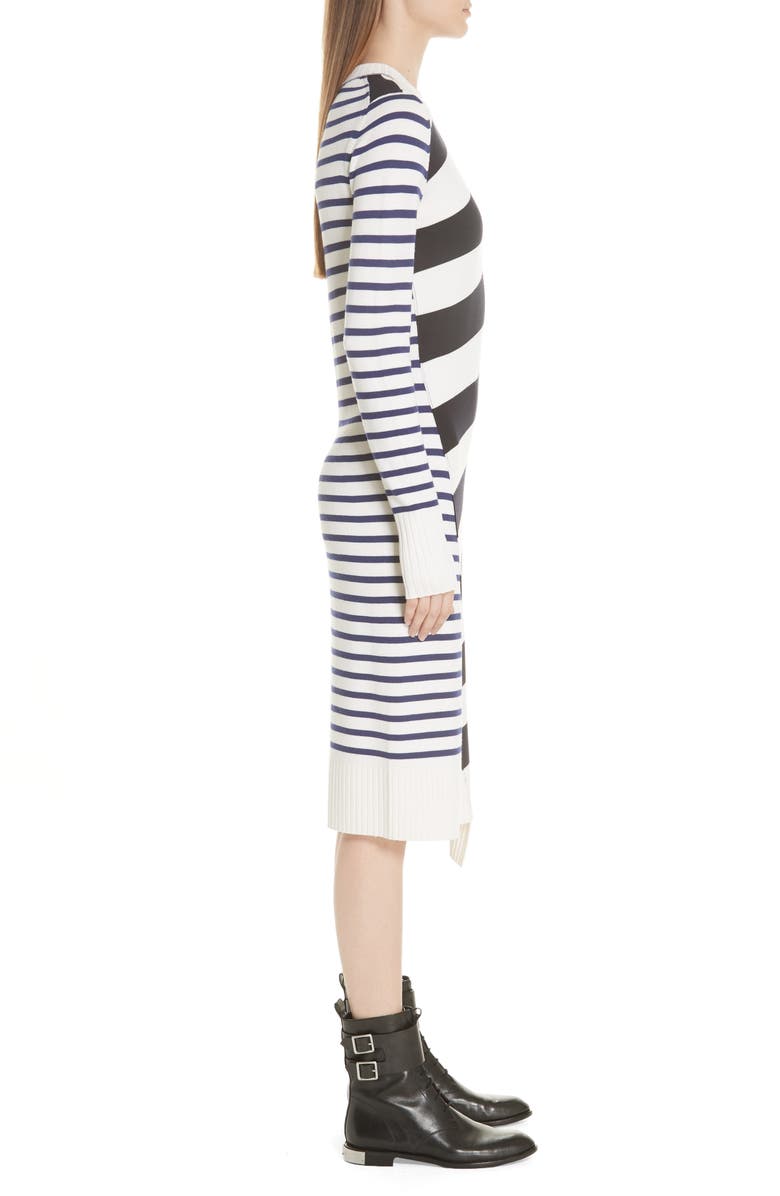 JASON WU GREY Jason Wu Mixed Stripe Merino Wool Sweater Dress, Alternate, color,