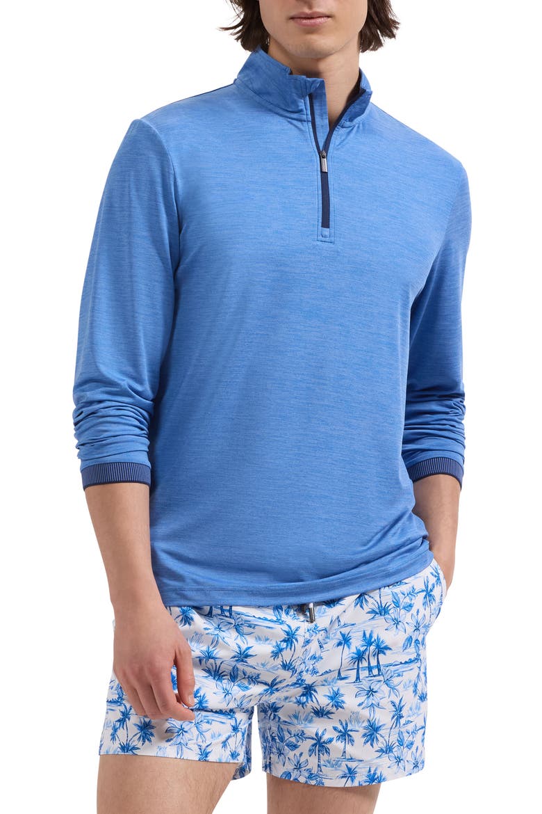 Quarter Zip Performance Pullover, Main, color, CLASSIC BLUE
