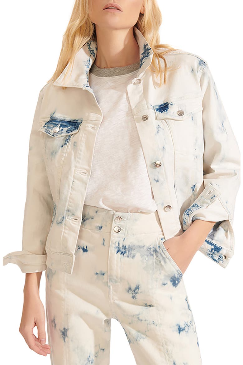 Kinley Acid Wash Denim Jacket, Main, color, TIE DYE