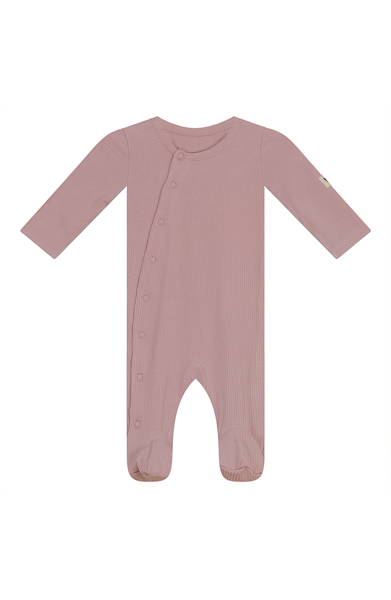 Bebe Bella Ribbed Button Up Long Sleeve Assorted Romper Set, Main, color, Petal