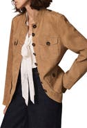 MINT VELVET Suede Military Jacket