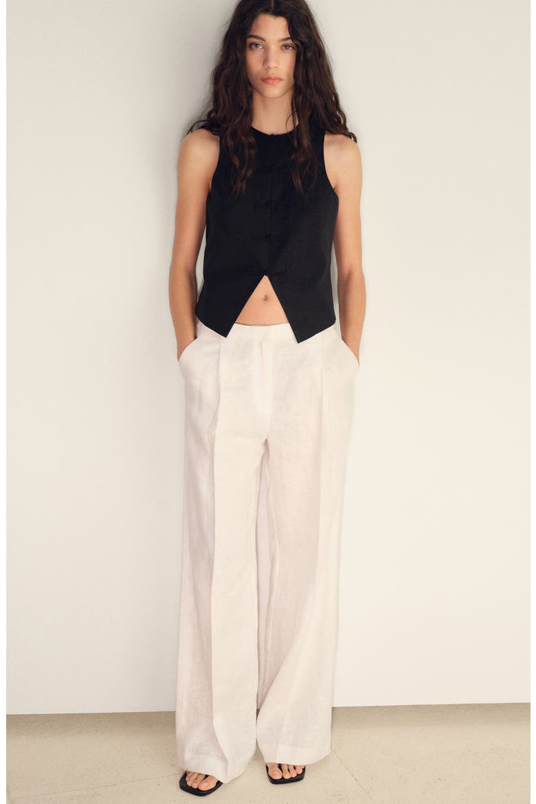 Woven Vest, Alternate, color, BLACK