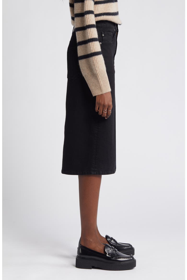 Tefi Denim Pencil Skirt, Alternate, color, BLACK CAST
