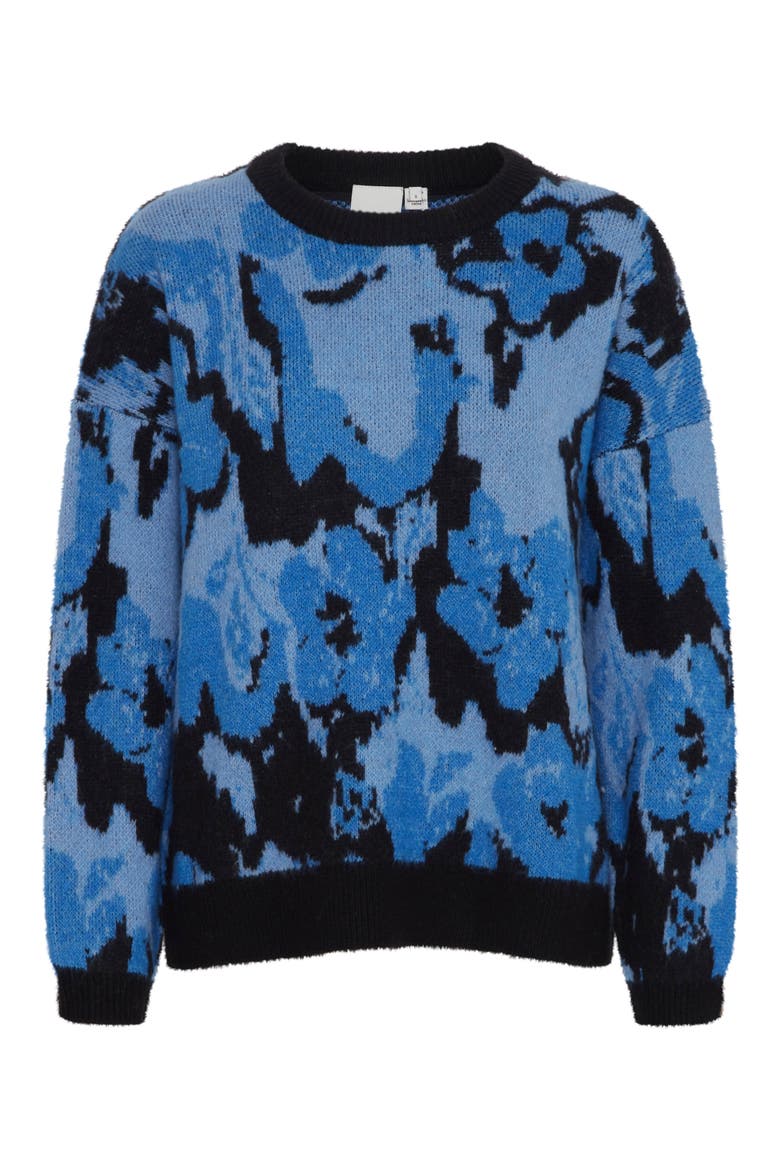 Povoke Floral Sweater, Alternate, color, STRONG BLUE