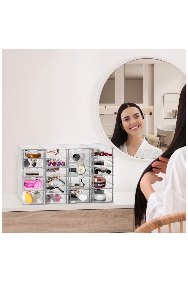 20-Drawer Acrylic Organizer, Alternate, color, CLEAR