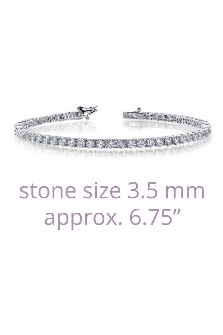 Classic Simulated Diamond Tennis Bracelet, Alternate, color, SILVER
