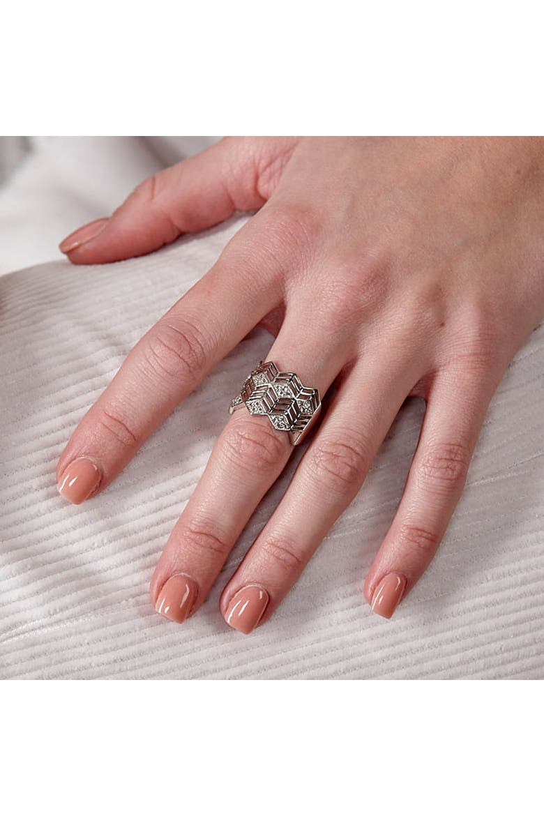 Art Deco Full Triangle Ring, Alternate, color, Sterling Silver