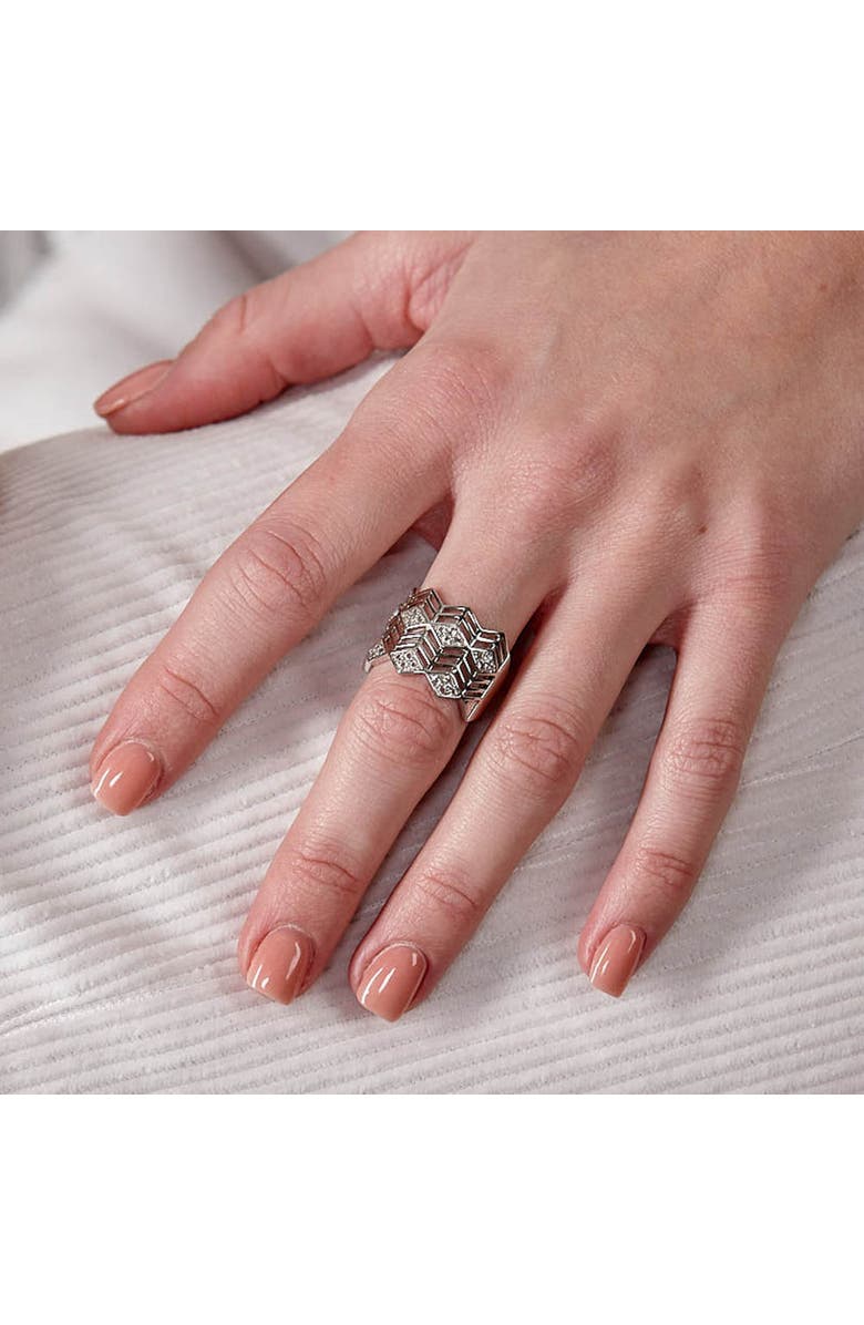 Lucy Quartermaine Art Deco Full Triangle Ring, Alternate, color, Sterling Silver