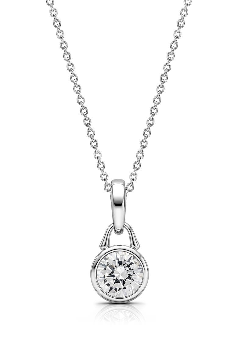 TreasureLock Lab Grown Diamond Pendant Necklace – 1ct., Main, color, STERLING SILVER