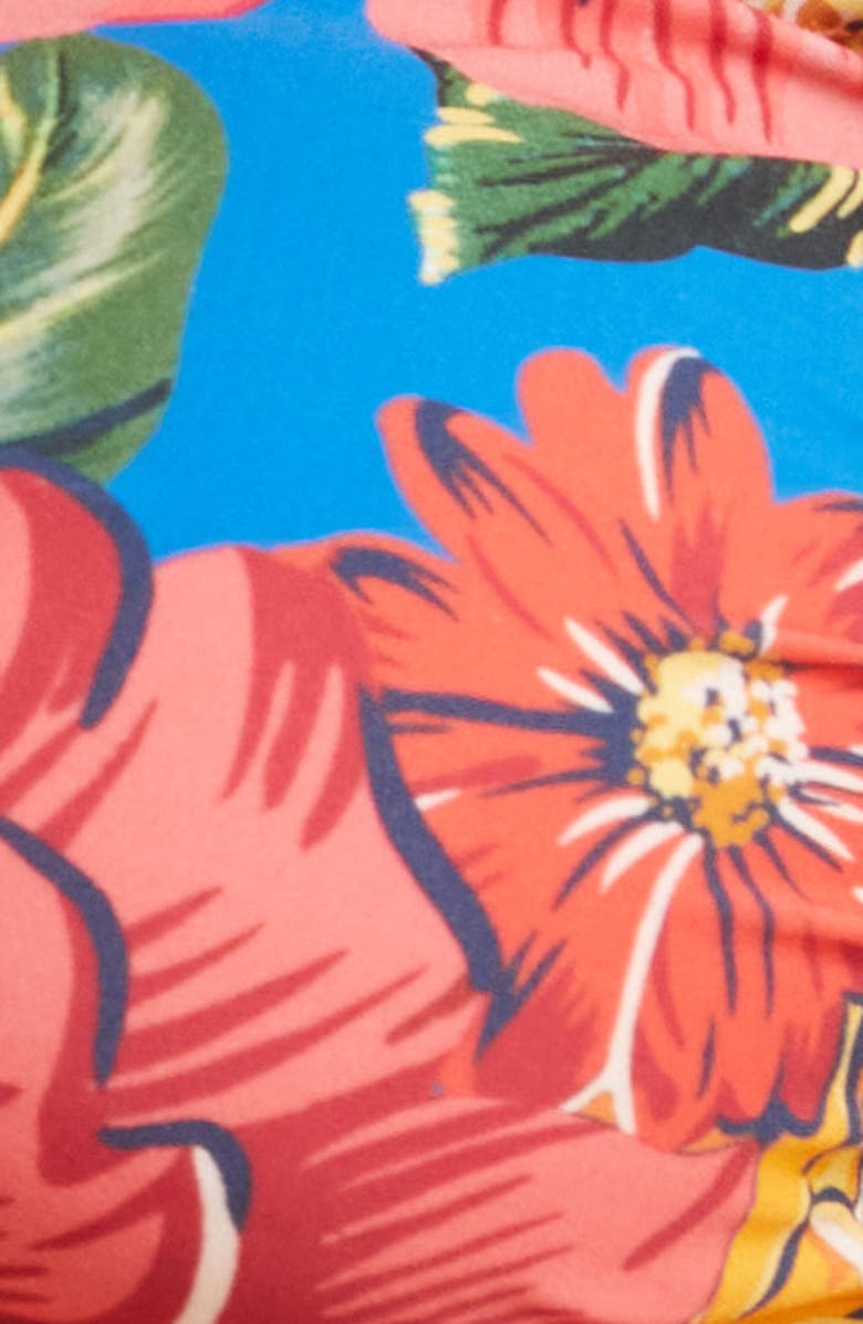 FARM Rio Blue Winter Chita Strapless Bikini Top, Alternate, color, 