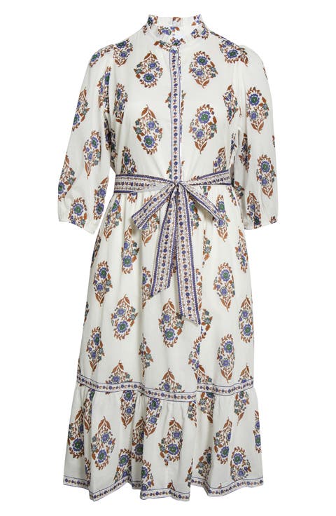 Rennie Floral Cotton Midi Dress