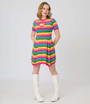 Smak Parlour Heart Cutout Flare Dress