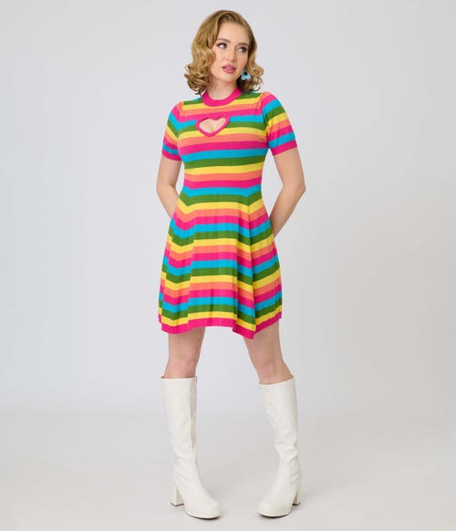 Smak Parlour Heart Cutout Flare Dress