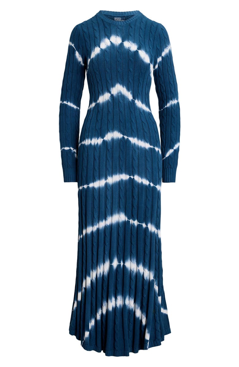 Polo Ralph Lauren Tie Dye Long Sleeve Cotton Sweater Dress, Alternate, color, 