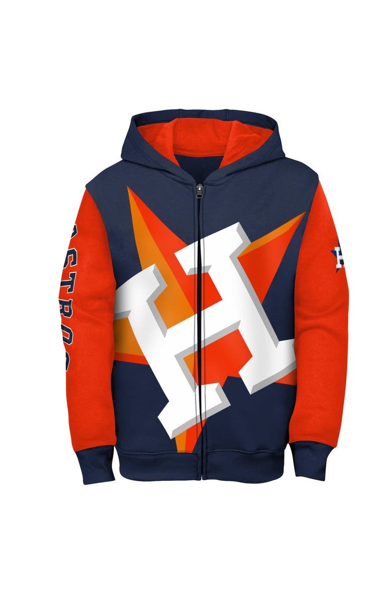 Youth Fanatics Branded Navy/Orange Houston Astros Postcard Full-Zip Hoodie Jacket, Alternate, color, Navy