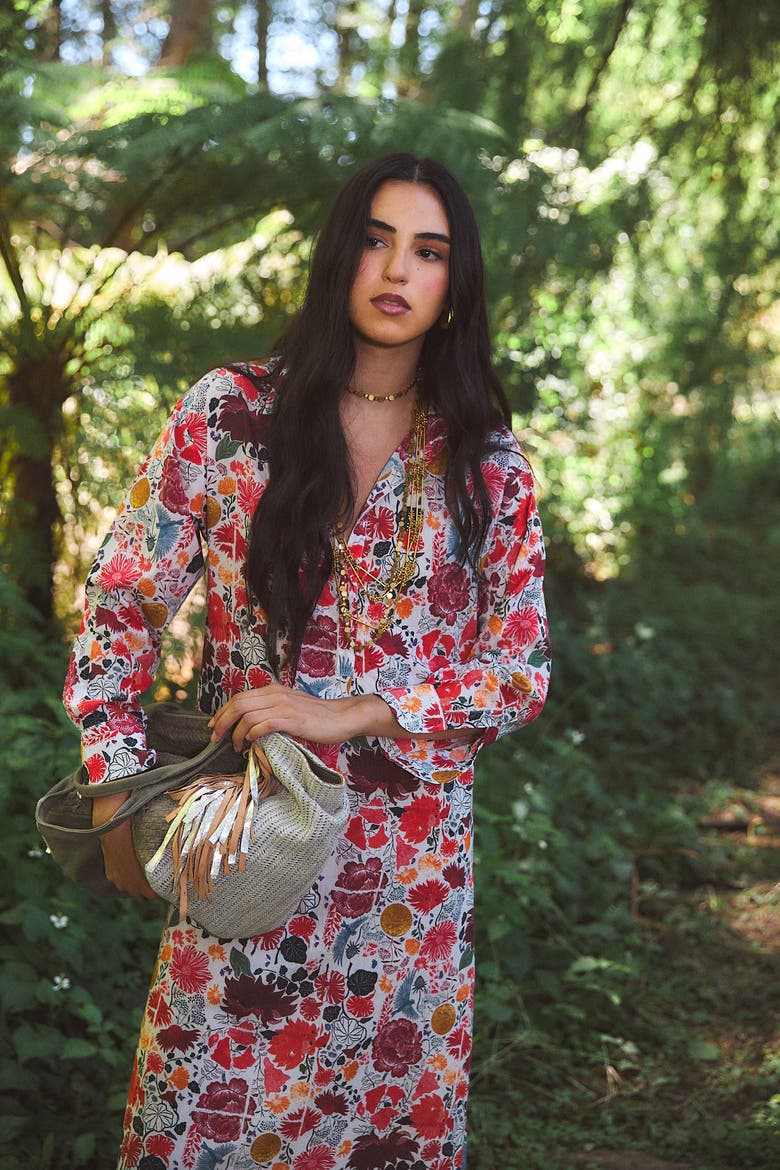 Brussels Long Kurta, Alternate, color, Red Heran