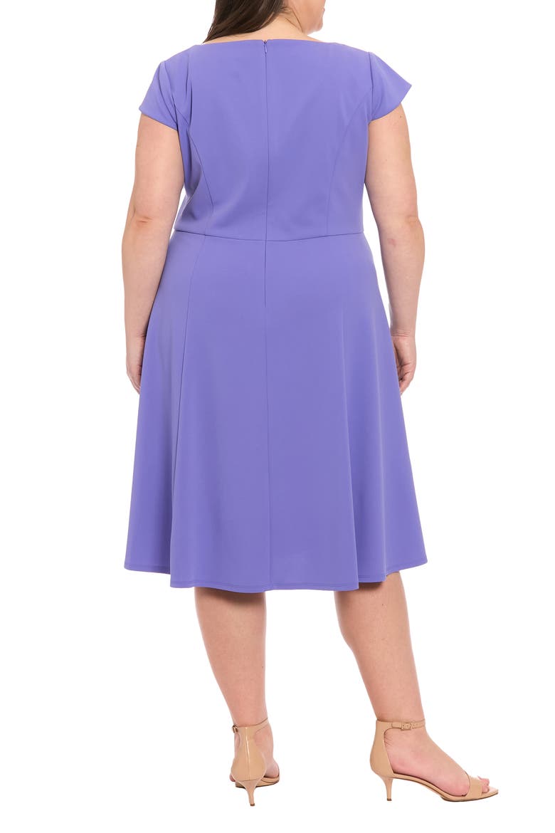 Fit & Flare Sweetheart Midi Dress, Alternate, color, VERY PERI