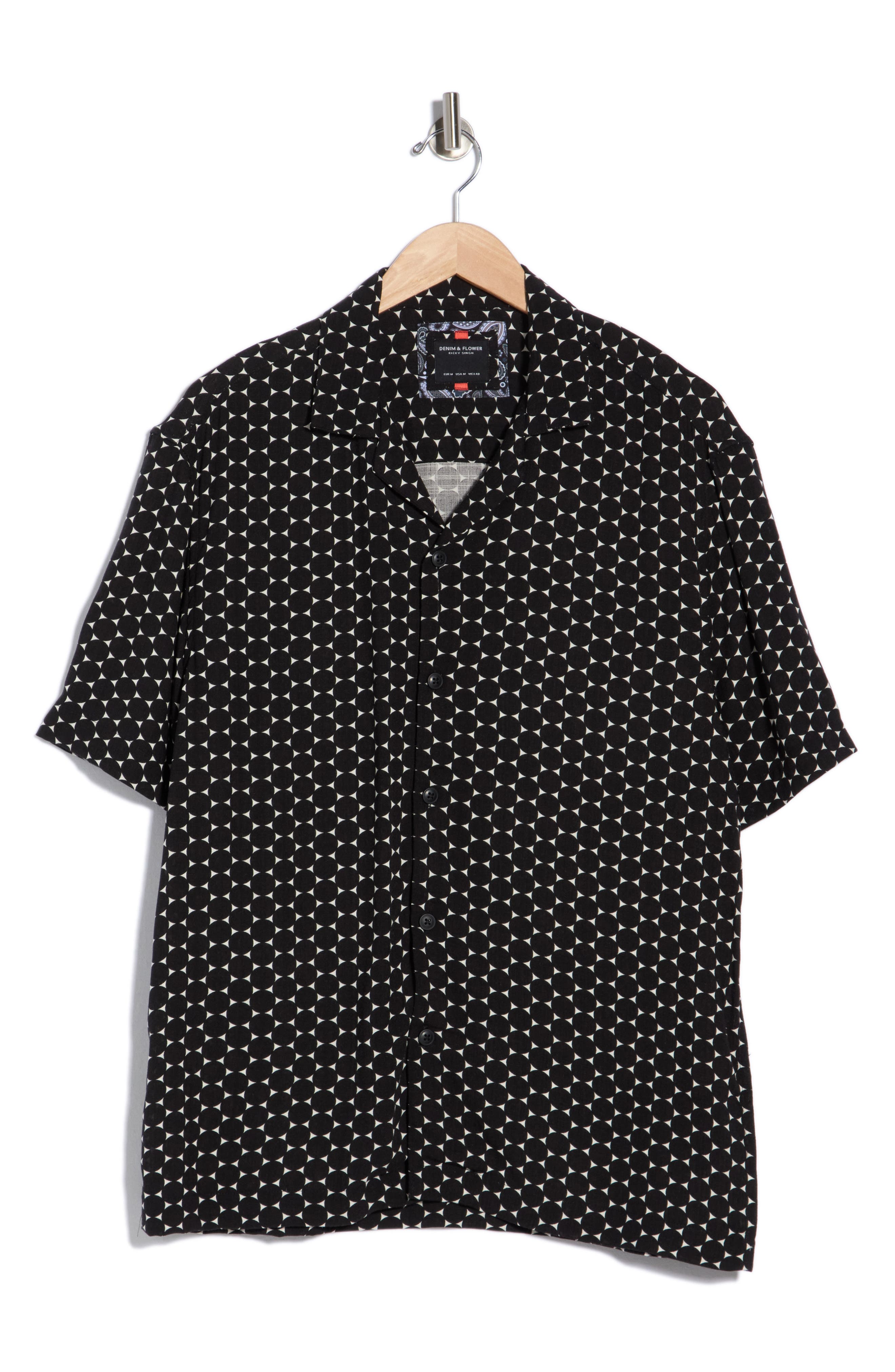 DENIM AND FLOWER Geo Print Short Sleeve Shirt