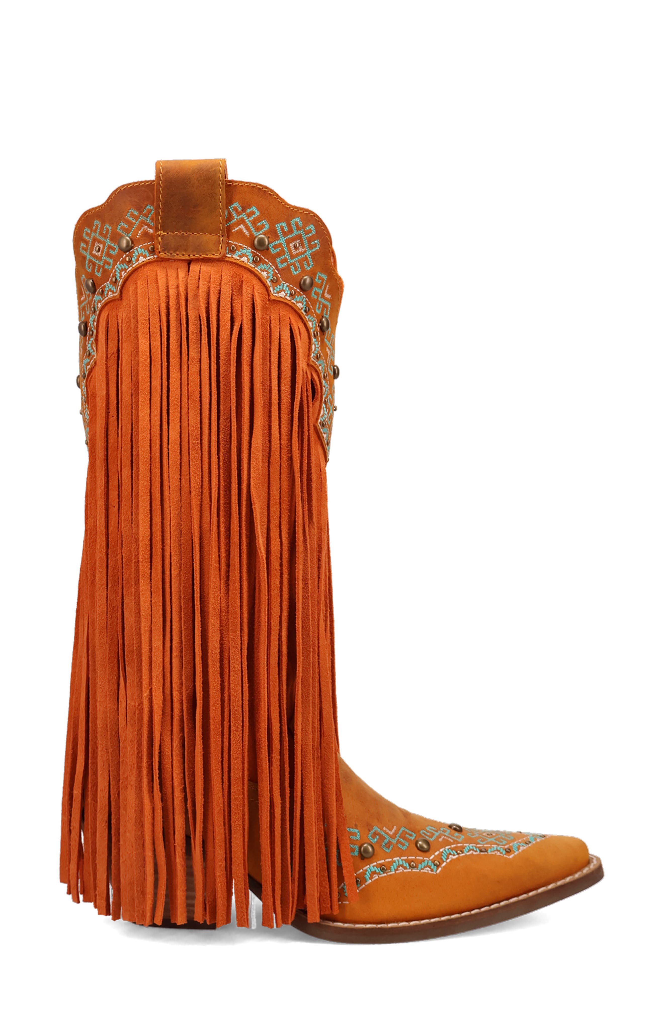 Tequila Sunrise Western Boot, Alternate, color, RUST