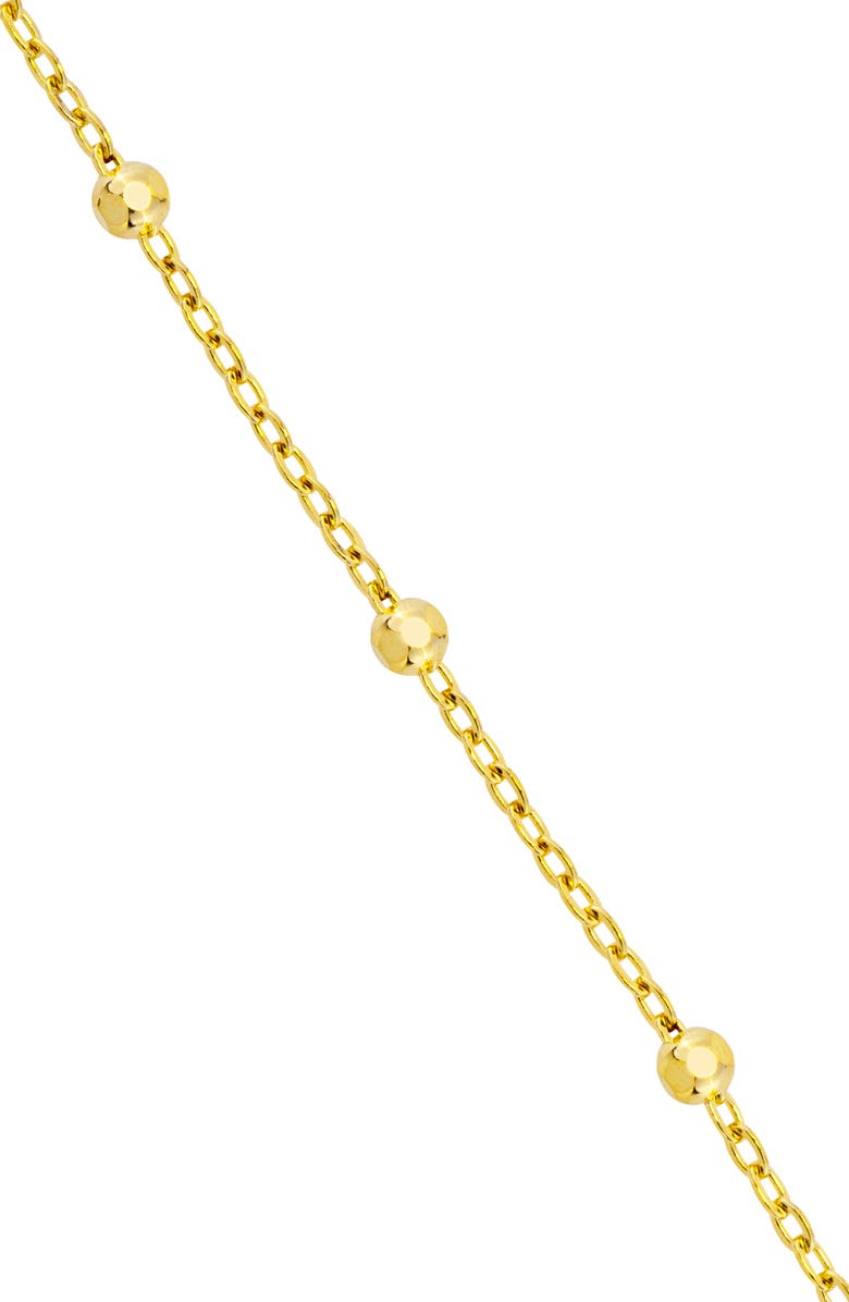 HAWLEY ST 14K Gold Beaded Station Anklet, Alternate, color, 