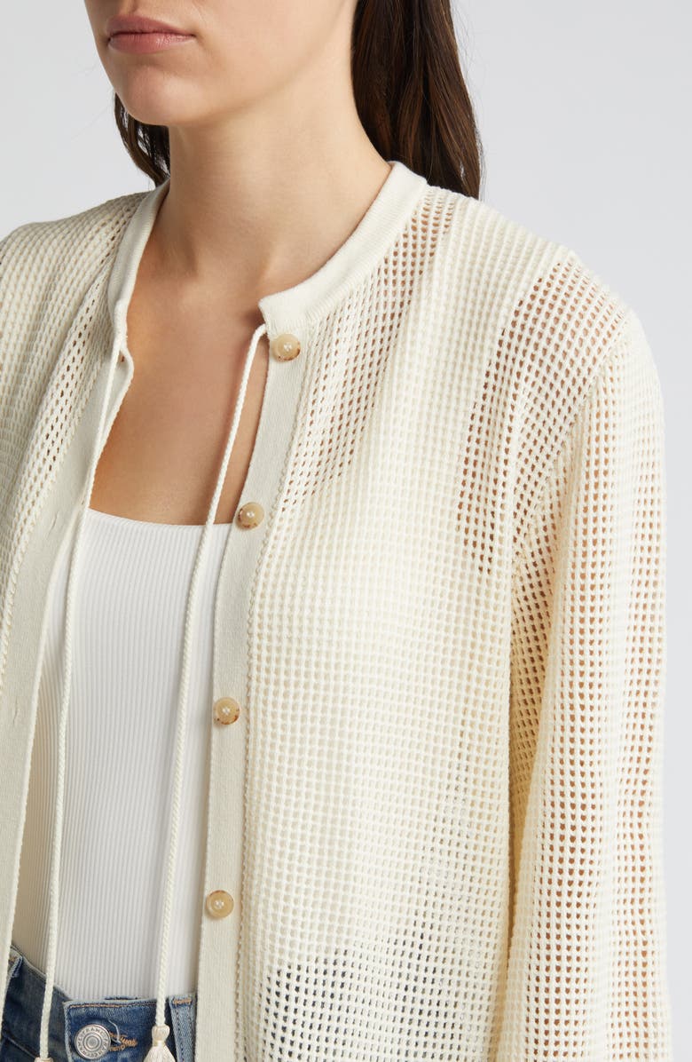 FRAME Open Knit Long Sleeve Maxi Sweater Dress, Alternate, color,