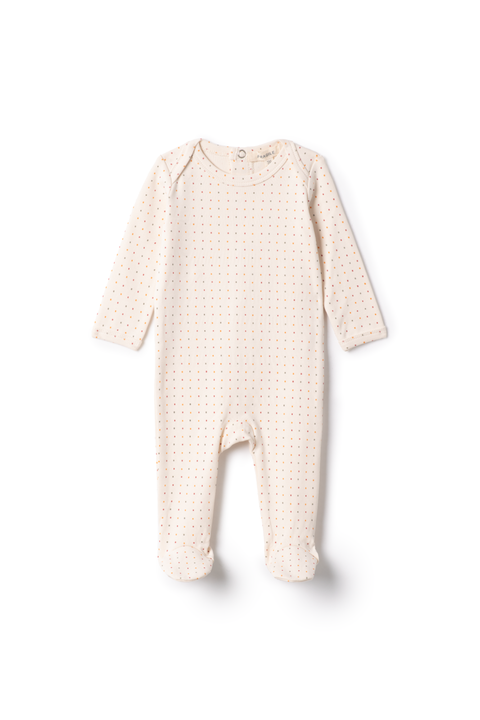 Girl Multi Print Romper with Overlap Shoulders (Baby)