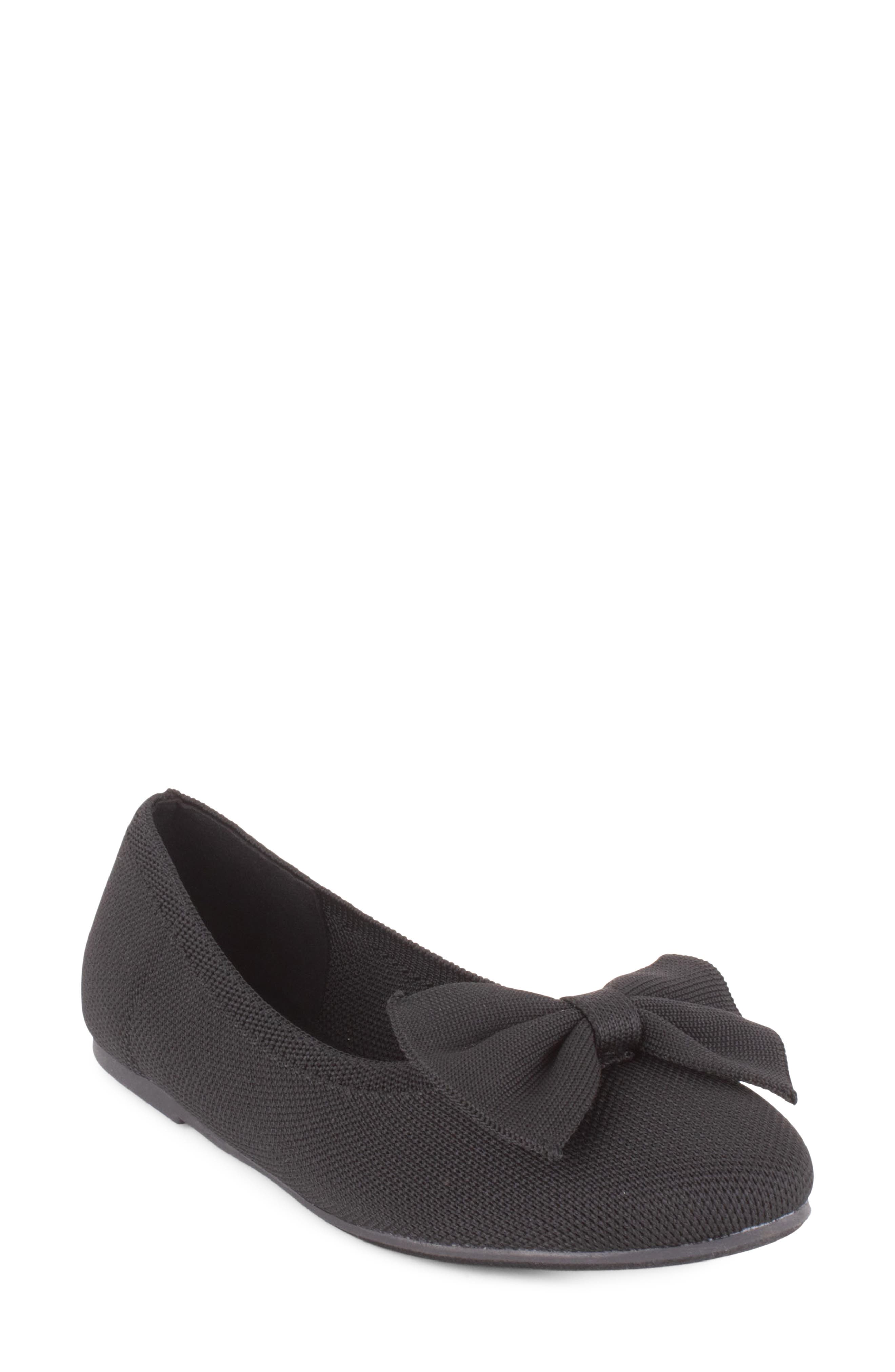 Tahari Casablanca Bow Flat, Main, color, Black