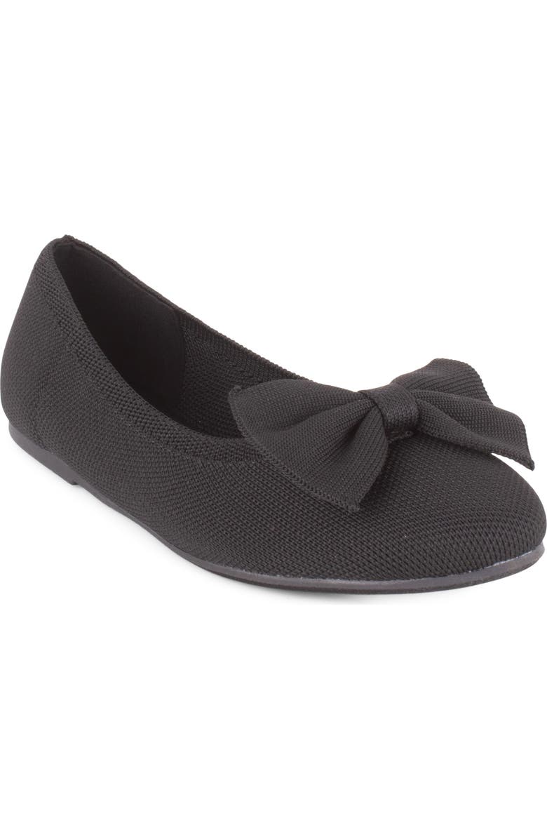 Tahari Casablanca Bow Flat, Main, color, Black