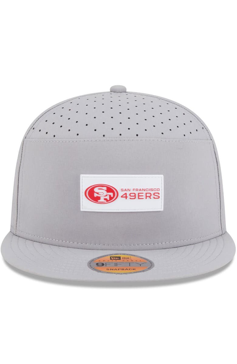 New Era Men's New Era Gray San Francisco 49ers 2025 Sideline  Split Panel 9FIFTY Snapback Hat, Alternate, color, 