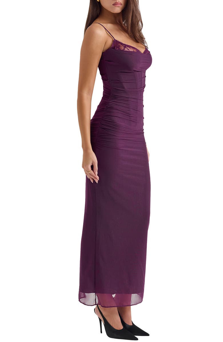 HOUSE OF CB Nalini Mesh & Lace Corset Gown, Alternate, color, Winter Bloom