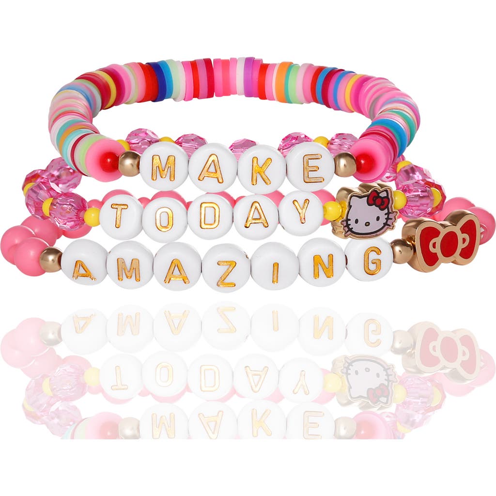 Hello Kitty Make Today Amazing Beaded Bracelet Set In Multi