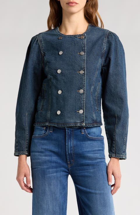 Double Breasted Denim Jacket