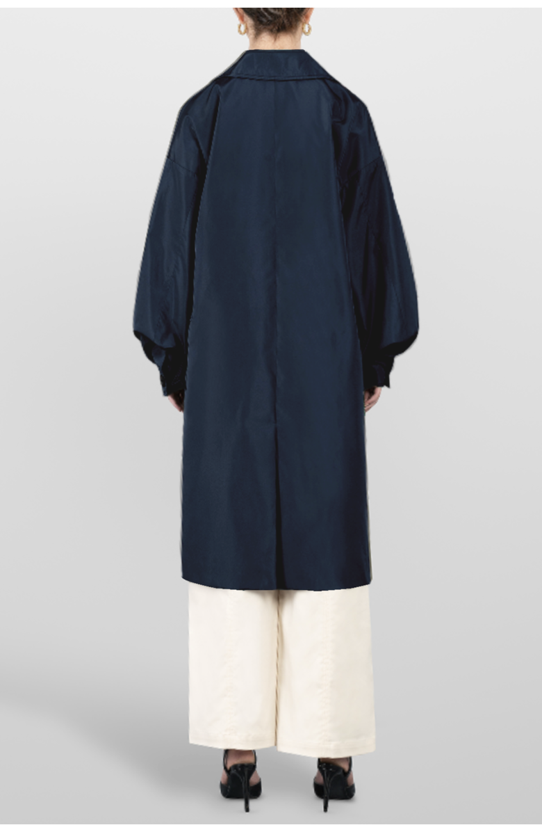 LAURA APARICIO Taffeta Coat, Alternate, color, Blue