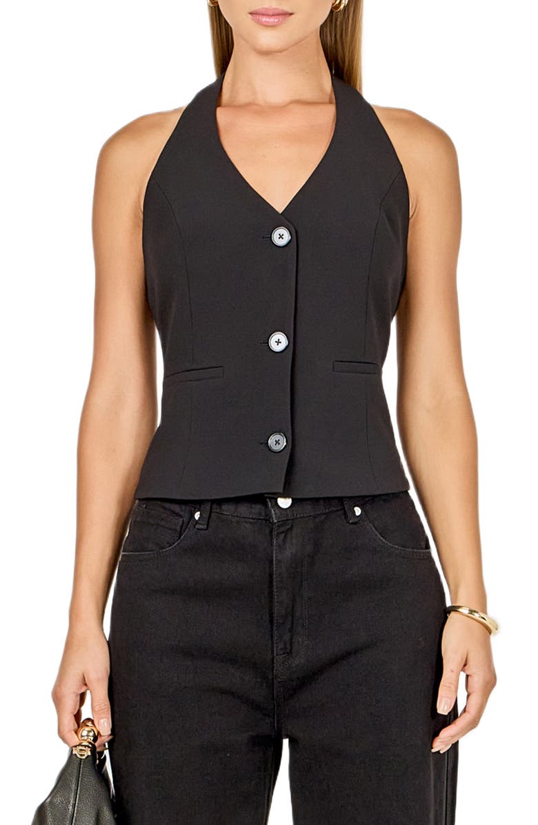 Endless Rose Halter Vest, Main, color, Black