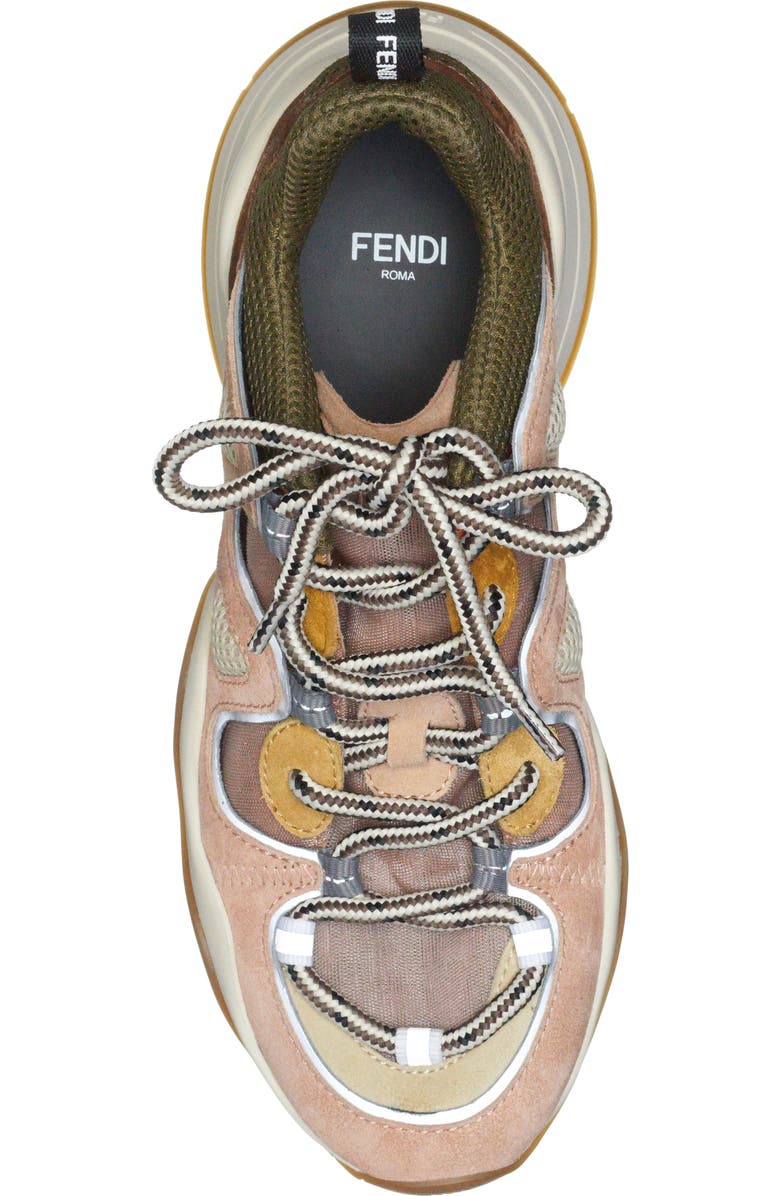 Fendi FFluid Wedge Sneaker, Alternate, color,
