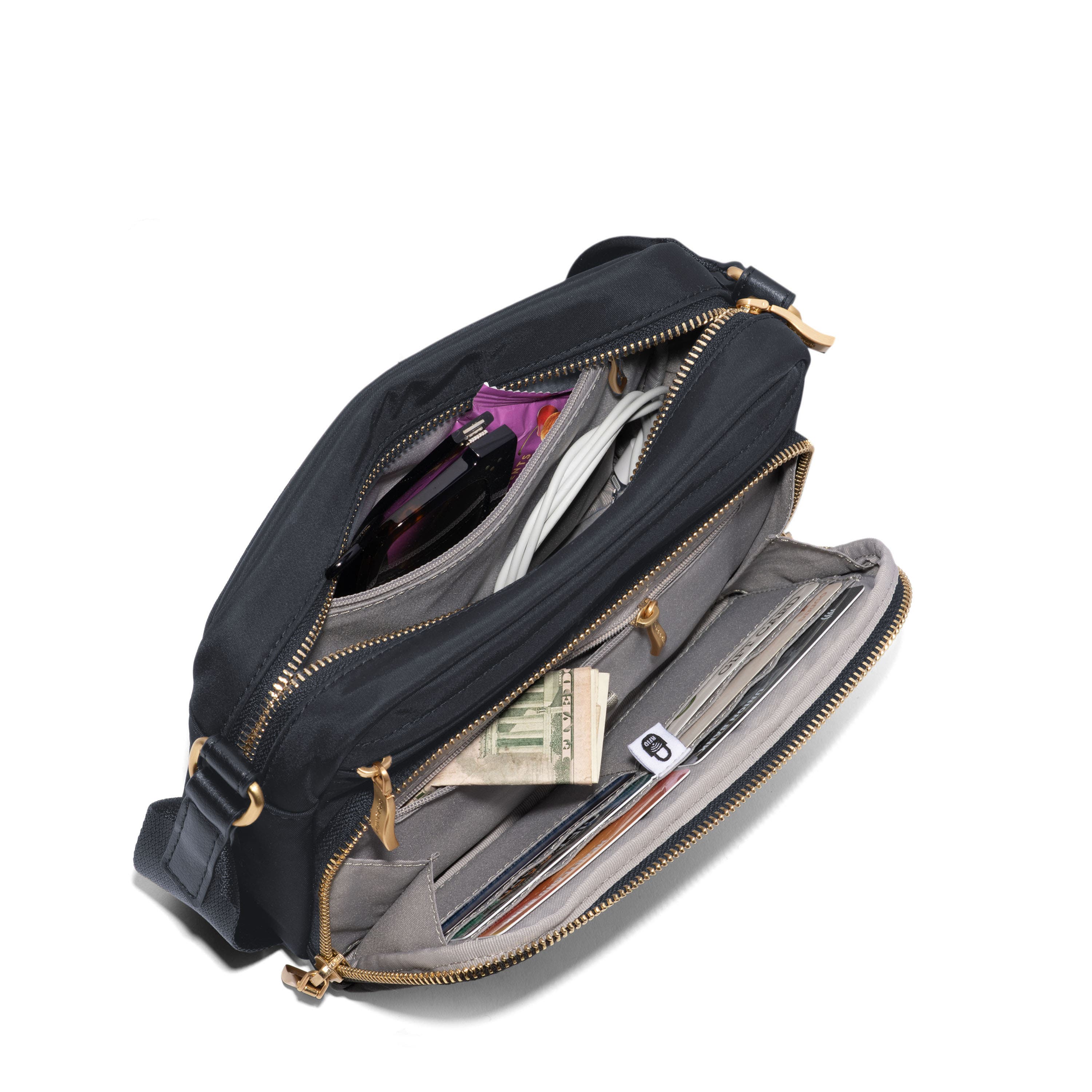 Mott Crossbody, Alternate, color, French Navy With Gold Hardware