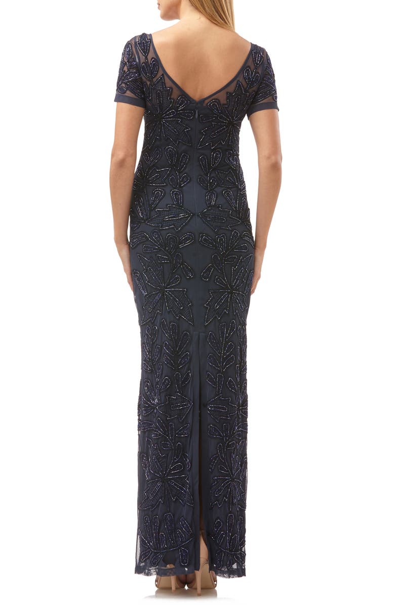 JS Collections Beaded Soutache Evening Gown, Alternate, color, 