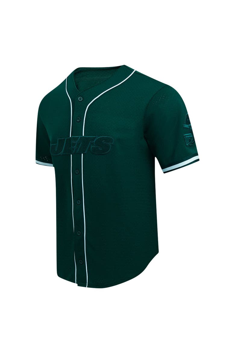 Men's Pro Standard Green New York Jets Triple Tonal Mesh Button-Up Shirt, Alternate, color, Green