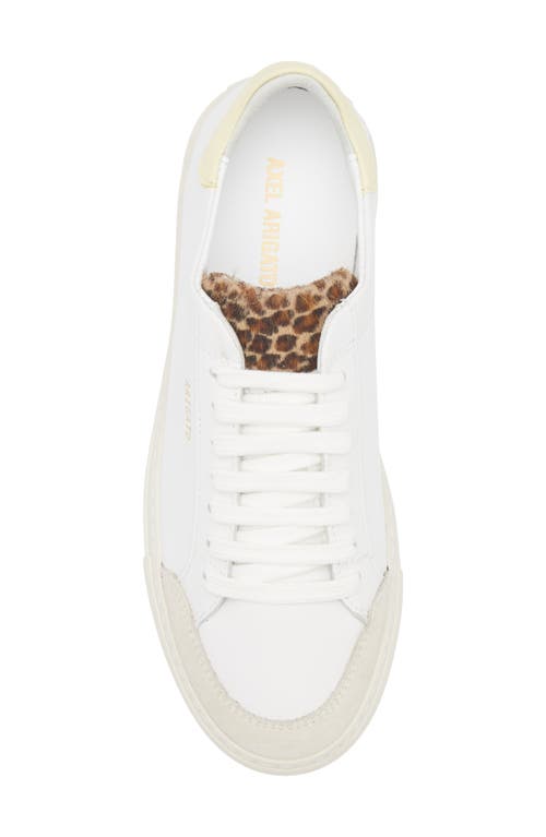 Axel Arigato Round Toe Rubber Sole Contrast Heel In White