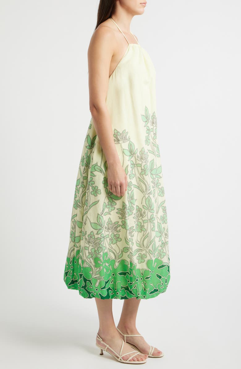 CIEBON Dani Floral Print Midi Dress, Alternate, color, Cream Multi