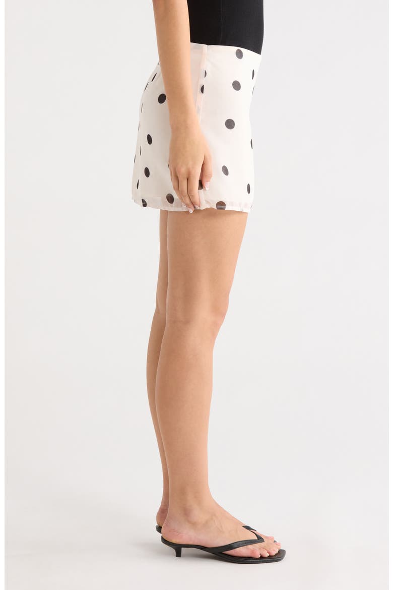 Adelaida Polka Dot Miniskirt, Alternate, color, CREAM POLKA