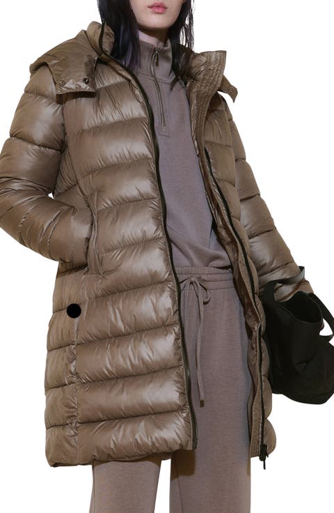 Water Repellent Hooded Quilted Coat