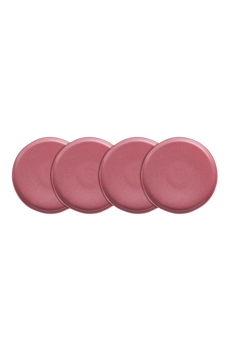 Stone Lain Tom Stoneware 4-Piece Dinner Plate Set, Main, color, Pink White