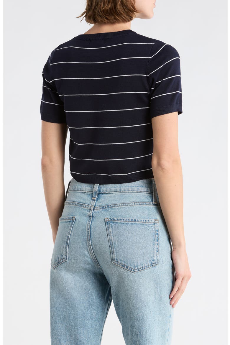 Short Sleeve Cardigan, Alternate, color, NAVY