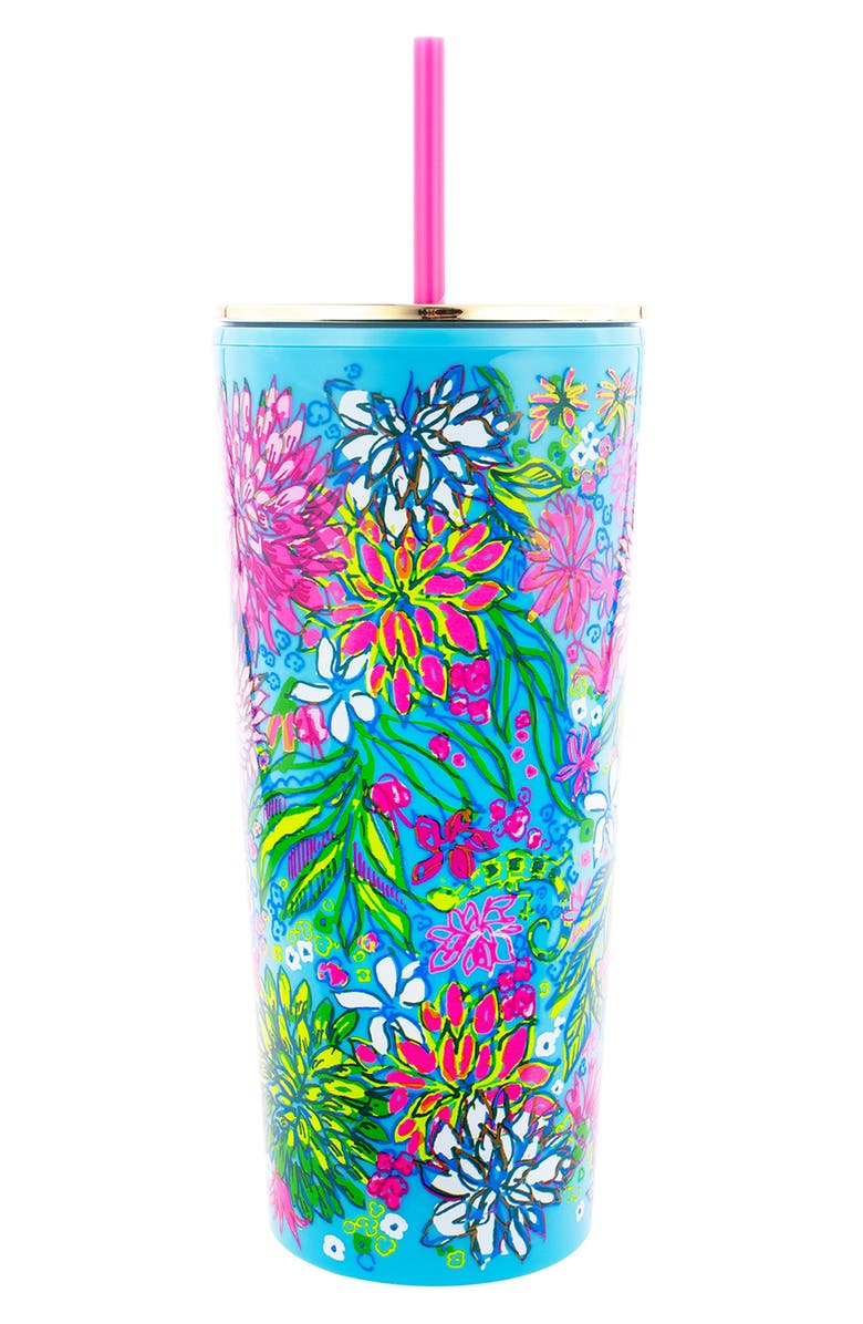 Lilly Pulitzer<sup>®</sup> Insulated Straw Tumbler, Main, color, Light Blue