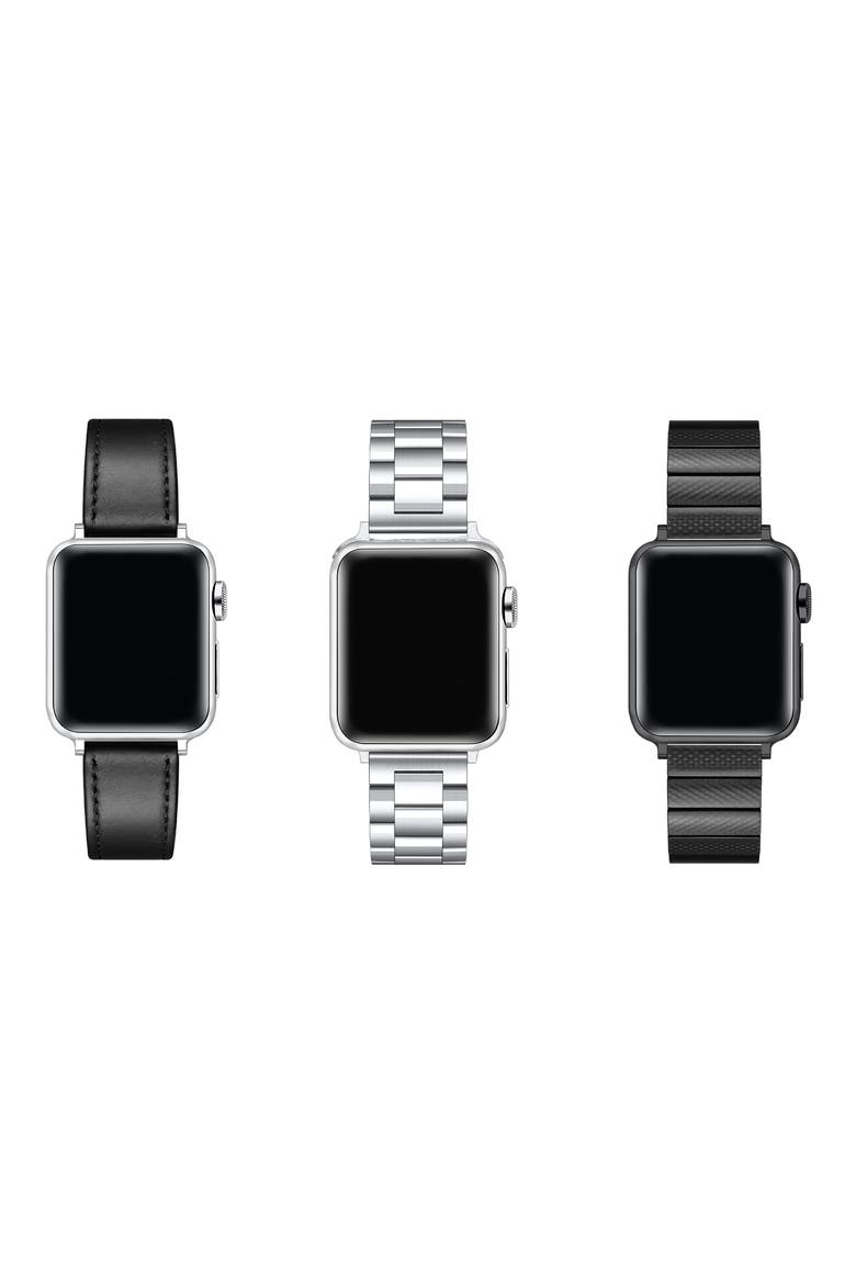 Assorted 3-Pack Apple Watch® Watchbands, Alternate, color, BLACK ASSORTED