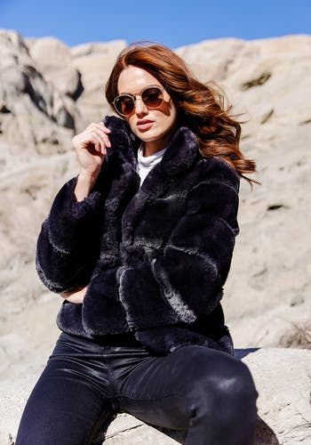 Faux outlet fur jacket Donna Saylor