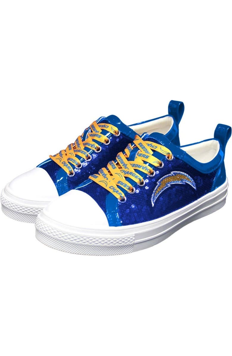 CUCE Women's Cuce Navy Los Angeles Chargers Team Sequin Sneakers, Alternate, color,